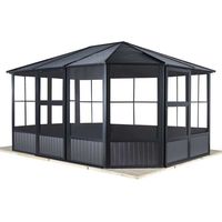 Sojag Pavillon Charleston 12x15, anthrazit, 384 x 489 x 281 cm (L x B x H), Aluminium