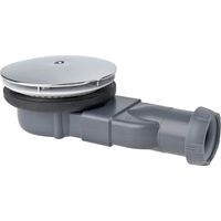 Wirquin – Bonde de douche extra-plate Ø90mm – Slim – Membrane et dôme en ABS – Couleur gris – Pour receveurs extra-plats
