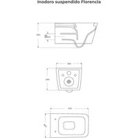 FOSSIL NATURA 00924 FLORENCIA Inodoro Rimless Suspendido Blanco Brillo - ref: 00924