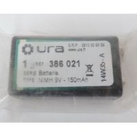 Batterie NiMH 9V 150mAh pour alarme incendie URA 386021