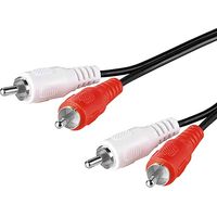 Cavo di collegamento stereo 2x RCA, 2 spina RCA (audio sinistro/destro) 2 spina RCA (audio sinistro/destro). Lunghezza del Cavo 15 m
