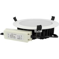 Lampada Faro Led Incasso Da Soffitto 38W Bianco Caldo Rotondo Per Negozio Diametro 230mm IP44