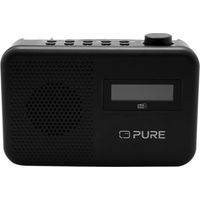 Pure Elan One2 Radio Portátil Dab+/FM con Bluetooth 5.1 (Pantalla LCD, 10 Botones de Memoria, Funciona con 4 Pilas AA) Negro Carbón