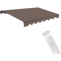 Store banne rétractable motorisé 4x2,5 Taupe Télécommande