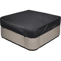 Garden Hot Tub Cover 24424430cm Black, 2100D Oxford Fabric, Waterproof Dustproof Anti-UV, for Outdoor Spa Tub, Outdoor Spa Bath Hood