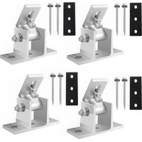 Solar Panel Mount Balcony Power Station 10-60° Adjustable Solar Panel Holder Universal Mounting Solar Module Photovoltaic for Boat Motorhome Flat Roof Pack of 4