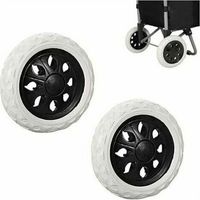 ruote di ricambio per carrello della spesa - Ruote in gomma e plastica con schiuma - Design nero a caldo - Per carrelli della spesa e carrelli