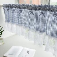 Tenda da caffè in pizzo 13245 cm – Traslucida per un arredamento moderno – Facile da installare su bastoni per tende standard