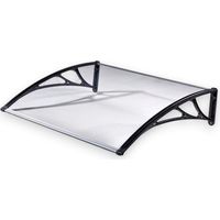 Marquesina de exterior en ABS transparente Gripau para puertas y ventanas - DIMENSION D98xL115 cm
