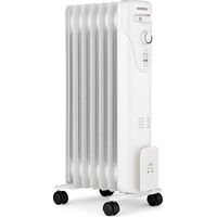 Radiateur électrique bain d'huile 1500W OCEANIC - 3 puissances - 7 éléments - Blanc - Mobile