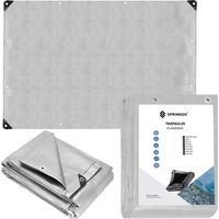 Plandeka 4x6m 270g/m2 grey heavy-duty protective tarp - "Plandeka 4x6m 270g/m2 grigia pesante telo protettivo"