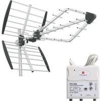 TRIAX PACK VIPER Antenne TNT Rateau TV Prémontée + Amplificateur d'intérieur 2 Sorties