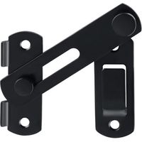 Sliding Door Lock Shutter Latch Gate Bolt with Screws for Door, Window, Cupboard and Garden, Matt Black Finish in Stainless Steel