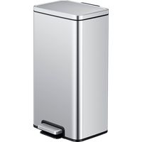 EKO - Poubelle à pédale Madison 30 litres - Stainless Steel Plastic - inox mat