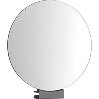 Miroir de rasage et de maquillage rond. attachable chromé