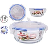 Hermetisches rundes Glas mit Ventil 13,5 cm 400 cc