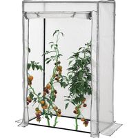 Outsunny – Mini serre de jardin 100 x 50 x 150 cm – Bâche PE renforcée anti-UV – Châssis acier thermo-laqué – Porte zippée enroulable