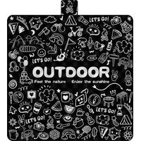 Outdoor Waterproof Camping Floor Mat Thicken Picnic Mat Wear-resistant Pongee Ground Mat Multifuncti