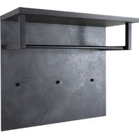 PENSILE INGRESSO APPENDIABITI LINEA 'SEGNO' cm. 35 x 82 x h.71 - cemento