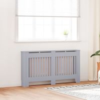 Heizkörperabdeckung 2 pcs Grau 152 x 19 x 81,5 cm Holzwerkstoff