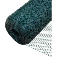 Vounot – Grillage souple en métal gainé PVC vert – Maille fine 13mm – Longueur 50m – Pour enclos volaille et petits animaux