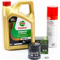 Kit Entretien Vidange pour KAWASAKI NINJA 650 ABS SPECIAL EDITION de 2017 à 2018 - CASTROL POWER 1 ULTIMATE 10W-40 4L