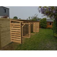 Abri Moto 6m - Couvert - Cl3 Marron