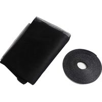 Fenster-Moskitonetz 150 x 150 cm – Insektenschutzgitter aus Nylon – Selbstklebender Streifen, einfache Montage – Optimierter Schutz (schwarz)