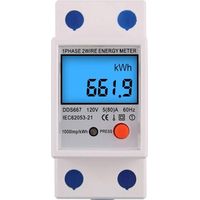 Ulisem Sous compteur électrique monophasé, 80A max modulaire, Simple tarif, Affichage L