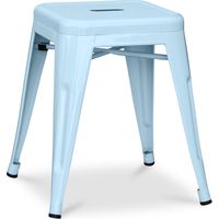 Tabouret Stylix Design Industriel en Métal - 45 cm - Nouvelle Edition Bleu clair - Acier, Metal