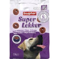 cibo e uno spuntino di Superlekker semi bagnato per i cani. Borsa con mangime per 1 kg per cani