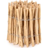 Garronda Cloture Jardin Exterieur à Planter en noisetier, clôture Jardin, clôture Bois, Bordure en Bois pour Jardin, ganivelle de Potager Exterieur GD-0079 (Écart des Lattes: 3-5 cm, 50 cm x 5m)