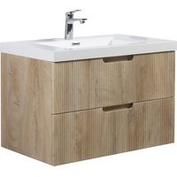 Badplaats Set Mobili Bagno Thermis 80 cm - Rovere Chiaro - Mobile con Lavabo