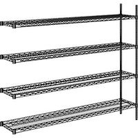 kaiserkraft Scaffale a griglia in filo d'acciaio nero