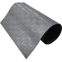 Suelo Goma Composición 100% Caucho Suelo Caucho Suelo PVC Suelo Protector Diseño Botones Gris Grosor 1MM Medida 100X100CM