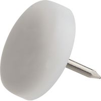 DRANSFELD, Gleiter rund, Durchmesser 20mm zum Einschlagen Kunststoff weiß 100 Stk