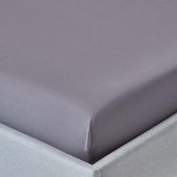 HOMESCAPES Spannbettlaken extra hoch 46 cm, anthrazit, Fadendichte 200, 150 x 200 cm