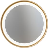 Miroir Led Mirò D.60 Cm 58W Or Brossé, Applique Murale Ou Plafond, Lumière Chaude 3000K, Style Contemporain Raffiné