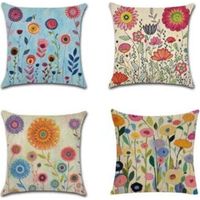 Housse de coussin imperméable extérieur housse de coussin hydrofuge coussin décoratif canapé coussin décoratif canapé housse de coussin pour canapé salon balcon jardin 45x45cm fleurs