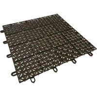 Ezooza MultiFlex – 56 Piastrelle Drenanti Flessibili per Esterni (5 m²), 30x30 cm, Plastica Riciclata, Colore: Marrone