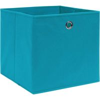 vidaXL Boîtes de rangement 4 pcs Tissu intissé 28x28x28 cm Bleu azuré