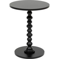Atmosphera – Table d’appoint ronde en bois MDF noir 38cm – Hauteur 50cm – Finition résistante aux taches – Montage rapide sans outil