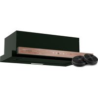 Klarstein ZenFusion Built-In Cooker Hood, 60cm Kitchen Hood with Telescopic Extractor, 400 m³/h Air Flow, Energy Efficiency A, Touch Control, Quiet Operation, LED Lighting, Black