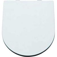 Gala Sedile WC fisso Marina, D-Shaped Bianco Acciaio inossidabile, 45 x 38.5 cm