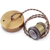 Pendelleuchtenhalter 1M Messing goldenes Kabelgeflecht GSC 0704715