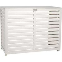 Coverpac – Cache climatisation composite blanc L 982x462x787 – WPC durable résistant aux intempéries – Réduction du bruit et intégration décorative