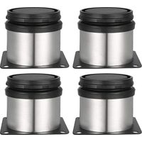 Set mit 4 höhenverstellbaren Möbelfüßen aus Edelstahl für Sofa, Tisch, Schrank – 6 cm – 6 cm – 5 cm