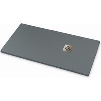 Plato de ducha ardesia extraplano color Gris Cemento RAL 7005 80x170cm rejilla acero