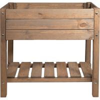 mgc24 Hochbeet Massiv S 79x40x78cm Kiefernholz dunkelbraun