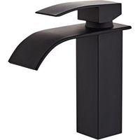 HONORNIC - Robinet de lavabo au design élégant, robinet de lavabo de salle de bains, robinet noir